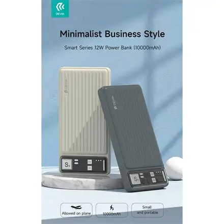 Devia powerbank Smart Series 10000 mAh 12W-Deep Gray