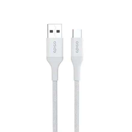 iStores by Epico Braided Cable 0.3m USB-C to USB-A - bílý