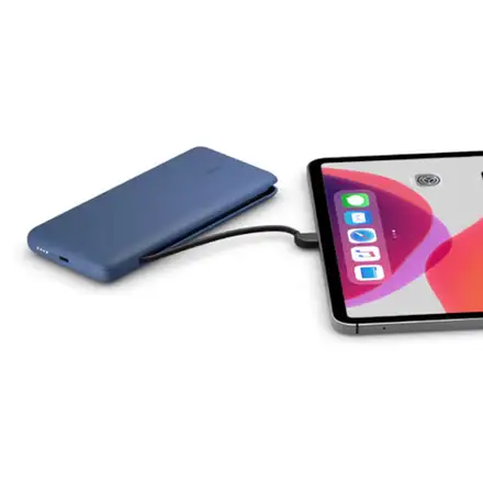 Belkin Boost Charge Plus USB-C Powerbank 10K with Integrated Cables-Blue