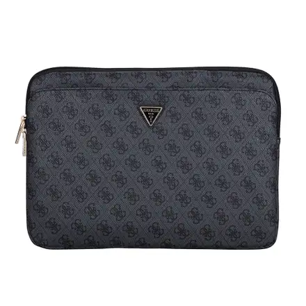 Guess Saffiano Triangle Metal Logo Pouzdo na MacBook 13/14" černé
