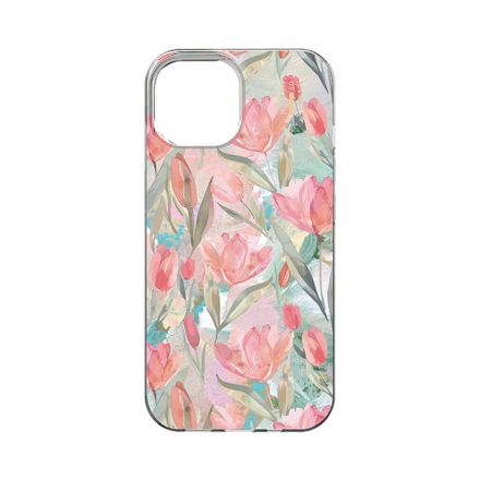 iDeal Fashion Clear Case MagSafe iPhone 13/14/15/16e/17e Tulip Bloom