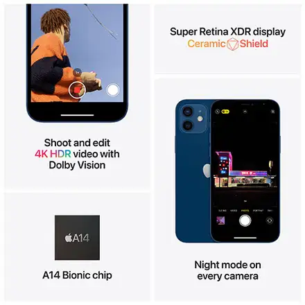 iPhone 12 128 GB Černý *Použitý s DPH – Třída B*