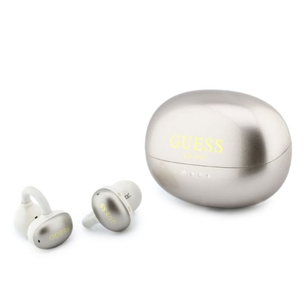 Guess Metallic Finish Classic Logo OWS Bezdrátová Sluchátka zlatá