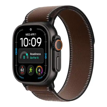 Apple Watch 49mm Dark Umber Trail Loop-S/M-Black Titanium Finish
