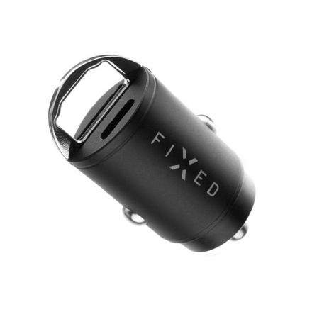 FIXED Autonabíječka s USB-C a USB-A výstupem, PD30W - černá
