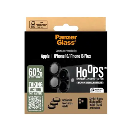 PanzerGlass ochranné sklo Hoops pro iPhone 16/16 Plus-Black